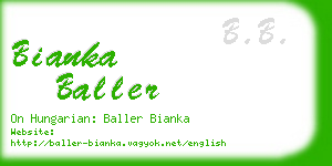 bianka baller business card